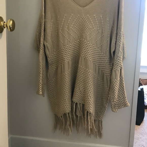 Cream Fringe Sweater - Picture 2 of 5
